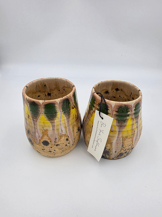 Wine/Cup Tumbler- Green Peacock