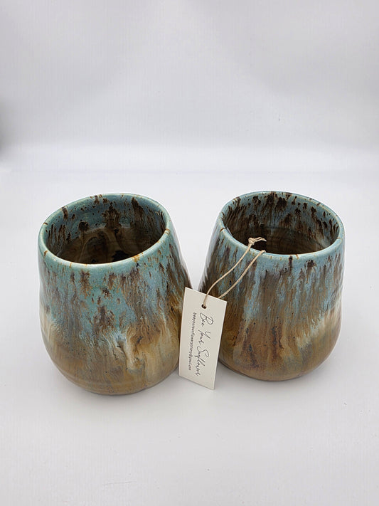 Wine/Cup Tumblers-Copper/Blue