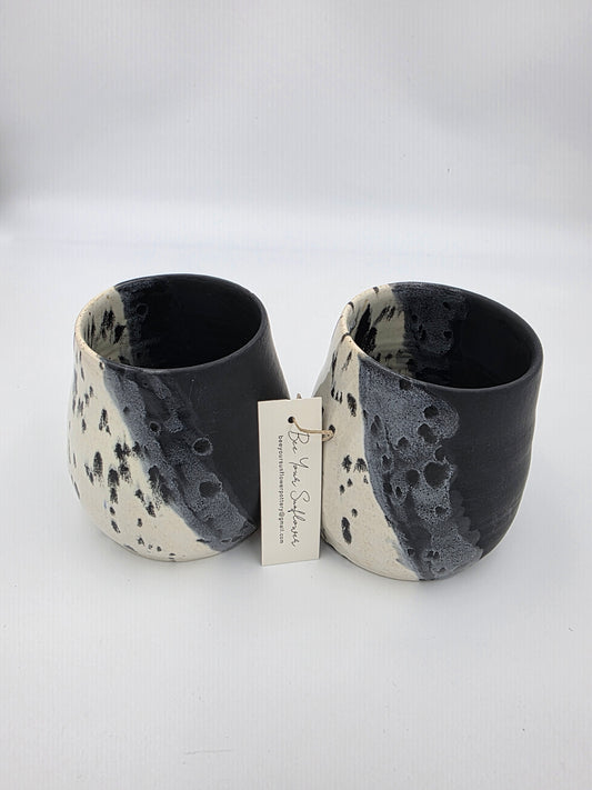 Wine/Cup Tumblers-Black/Black Speckled