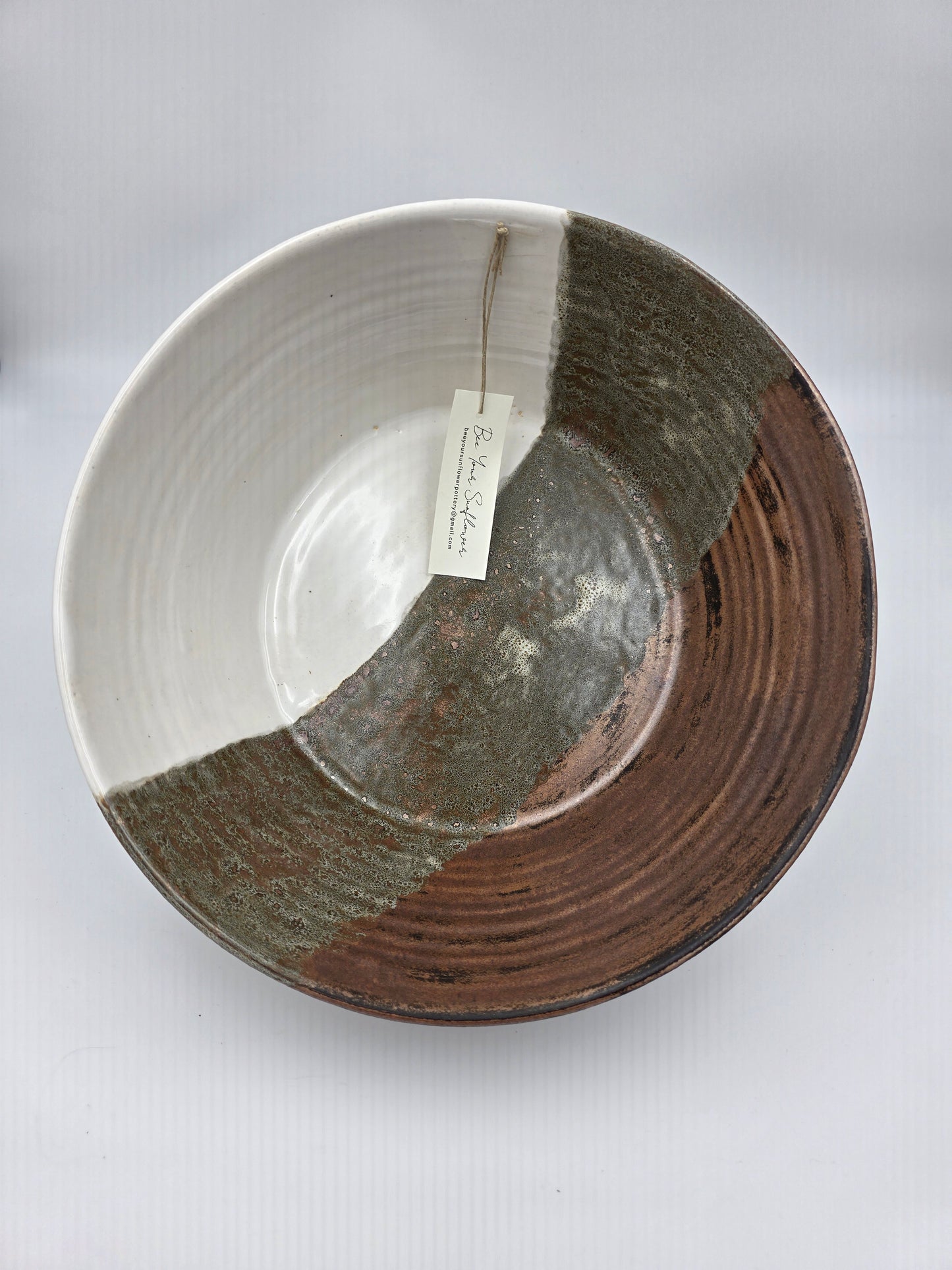 Serving Bowl- Copper/White