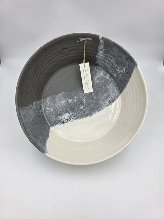Serving Bowl-Gray/White