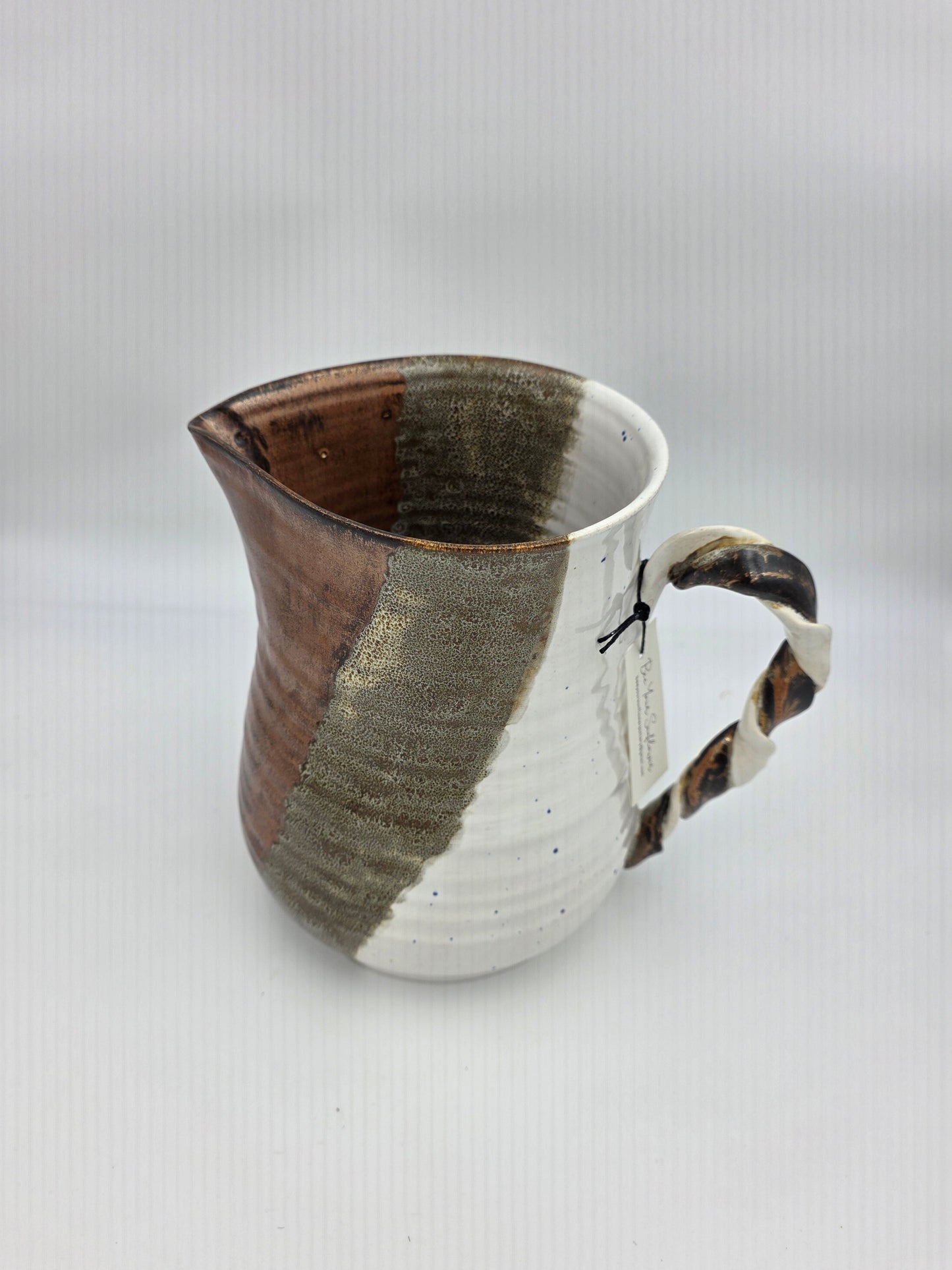 Pitcher- Copper/White