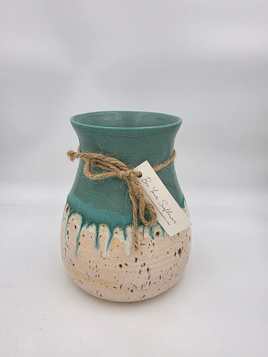 Utensil Crock/Flower Vase-Patina/Sand