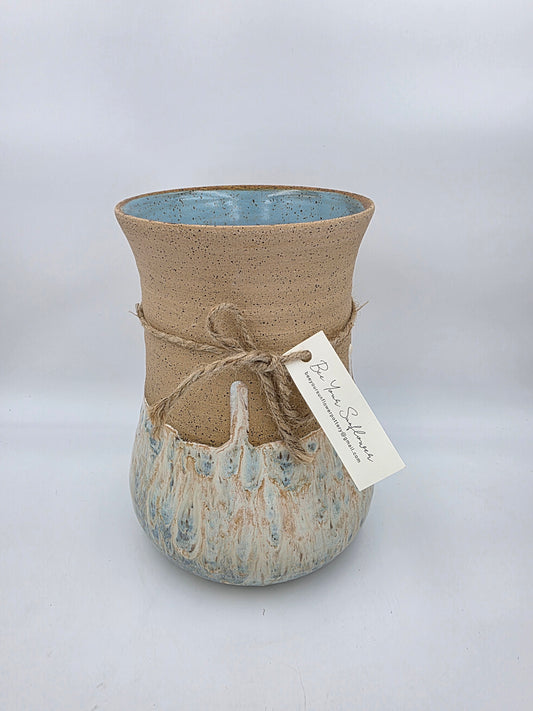 Utensil Crock/Flower Vase-Beachy Vibe