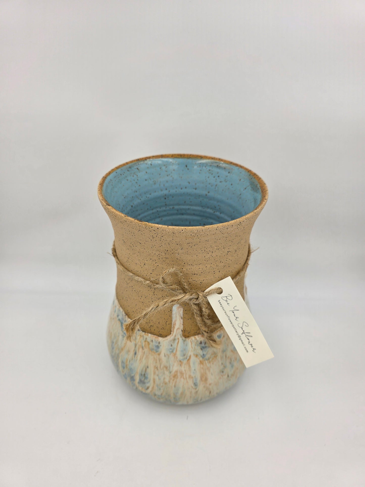 Utensil Crock/Flower Vase-Beachy Vibe