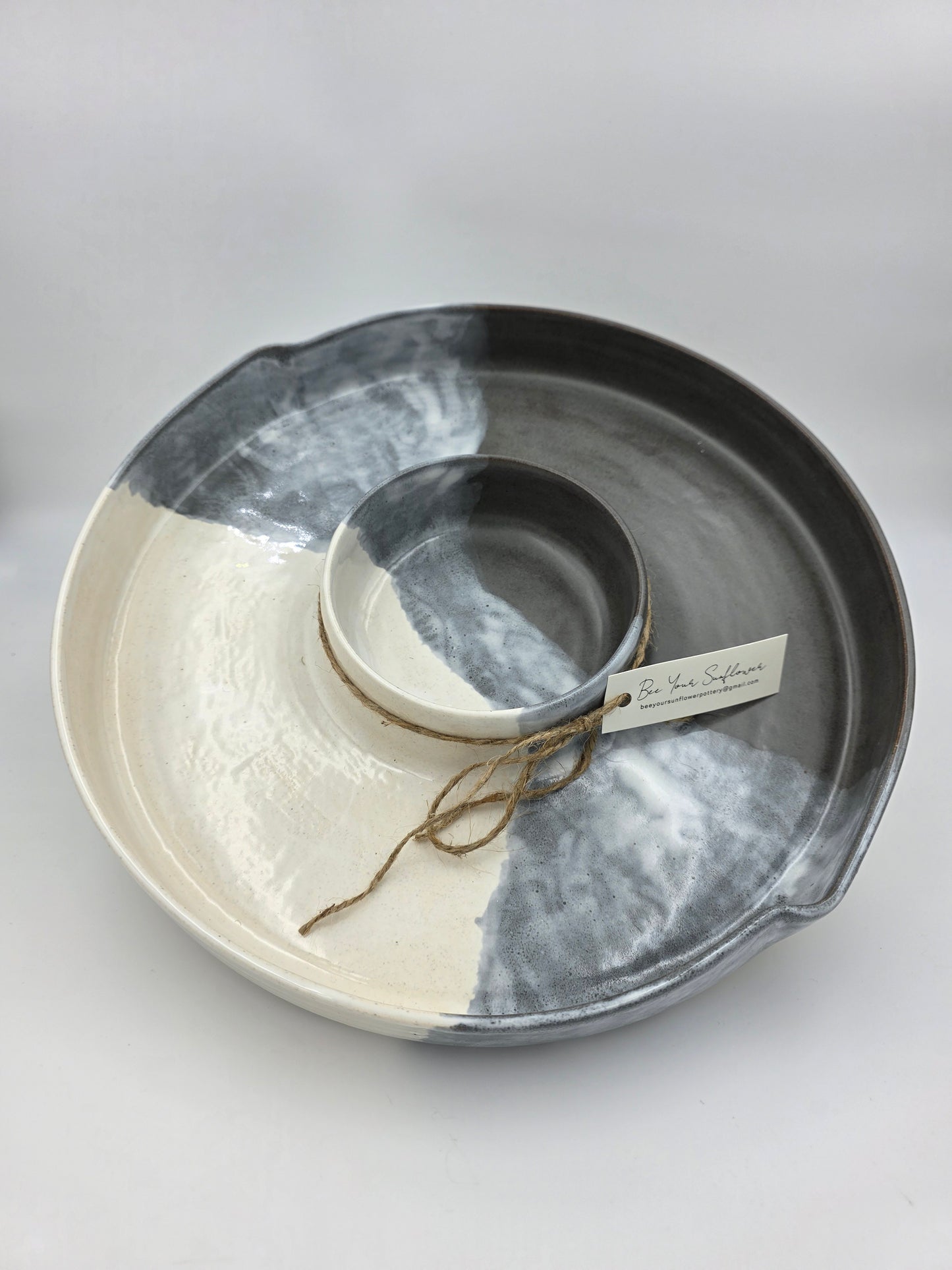 Chip-n-Dip- Gray/White