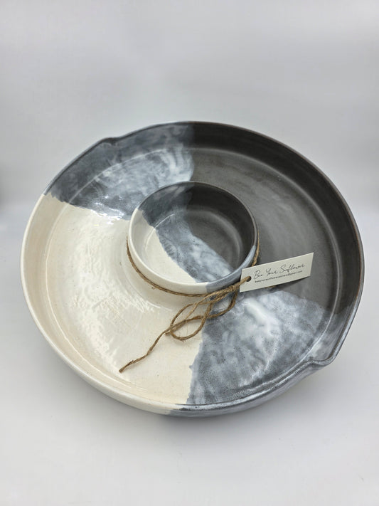 Chip-n-Dip- Gray/White