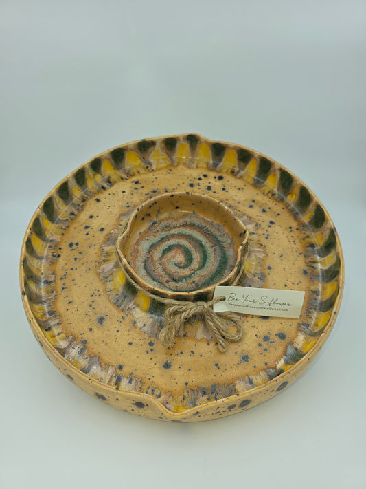 Chip-n-Dip- Green Peacock