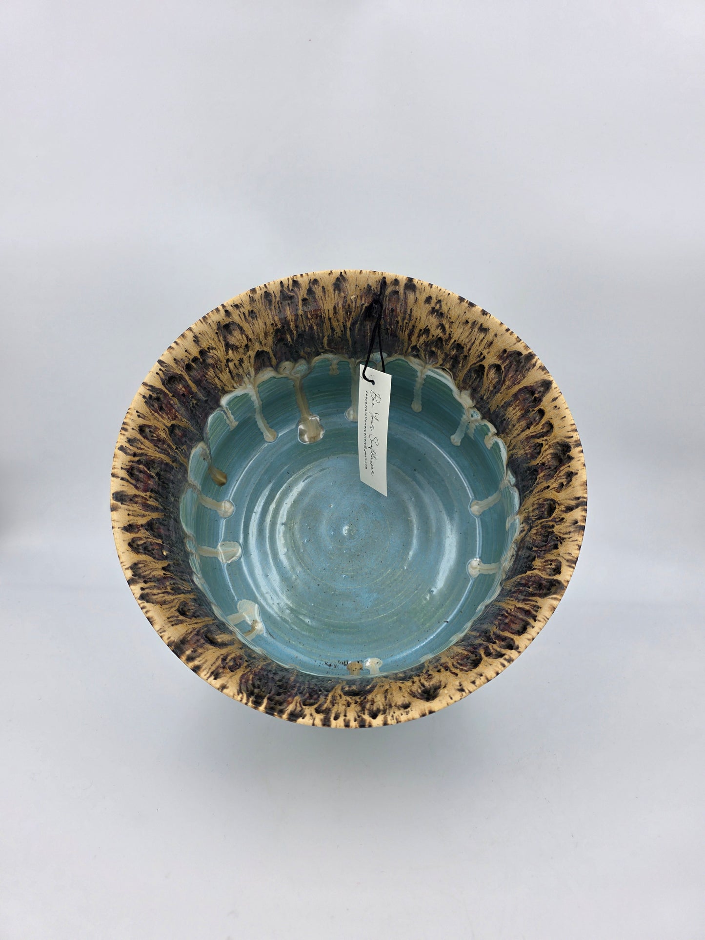 Serving Bowl-Blue/Cream Sand