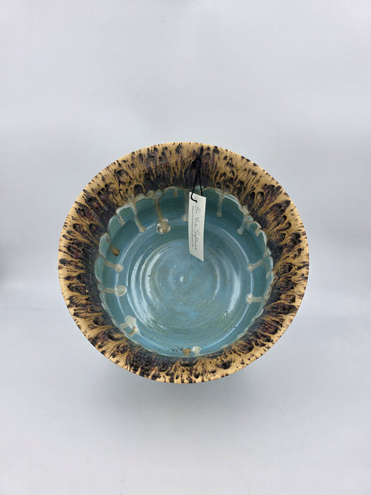 Serving Bowl-Blue/Cream Sand