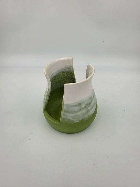 Sponge Holder-Moss Green/White
